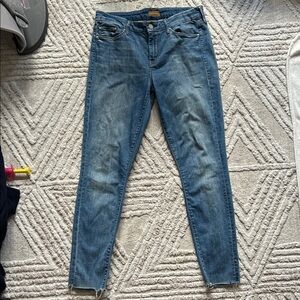 Mother looker ankle fray Blue Women's Jeans
